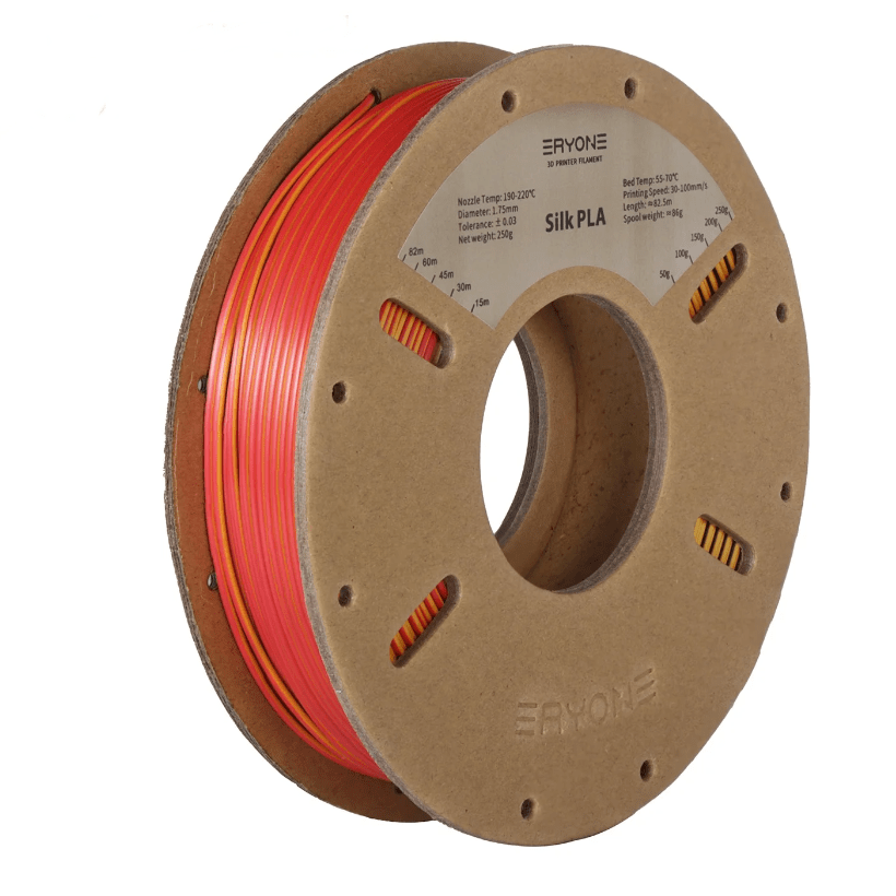filamento PLA tricolor Red - Gold - Black de seda 250G