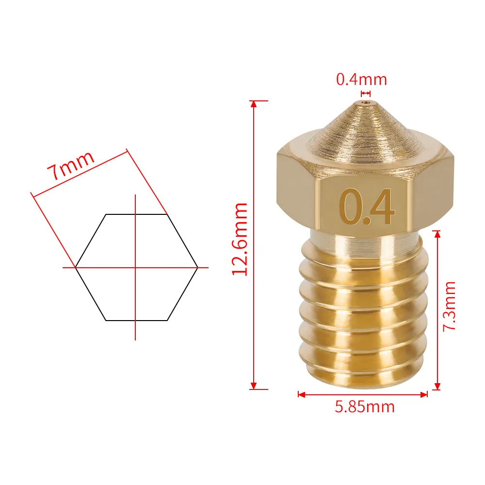 Boquilla V5 V6 E3D 0.4mm
