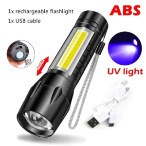 Linterna UV USB 3 Funciones